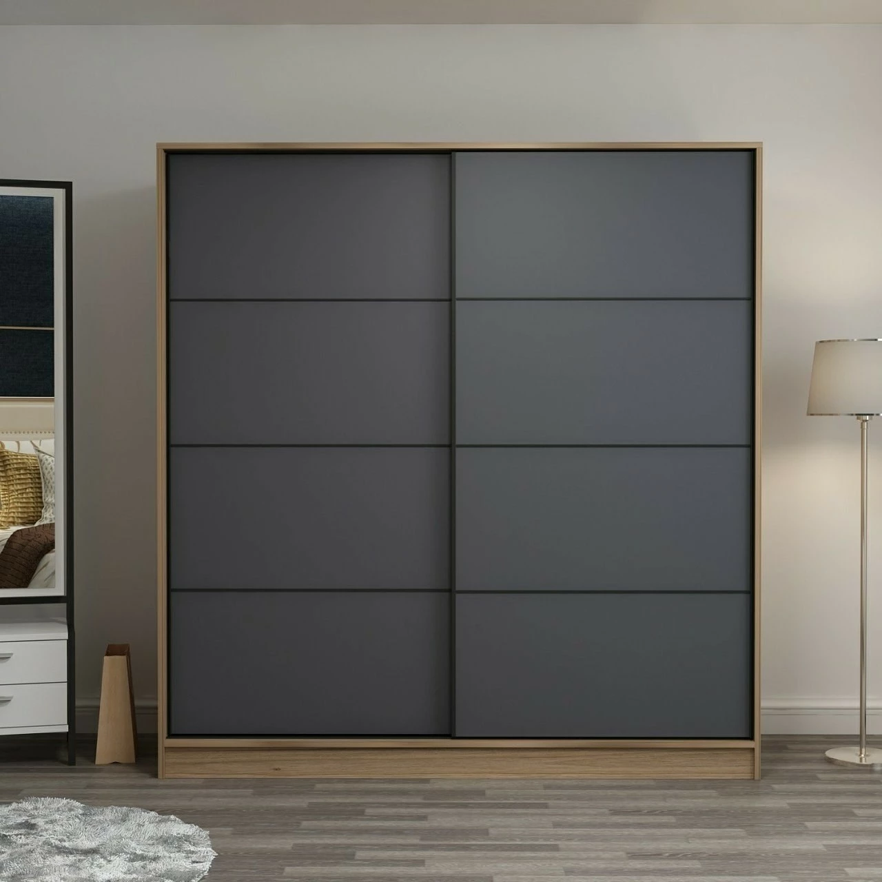 Dollap Skye Decor, ngjyrë dore, 220x210x60cm