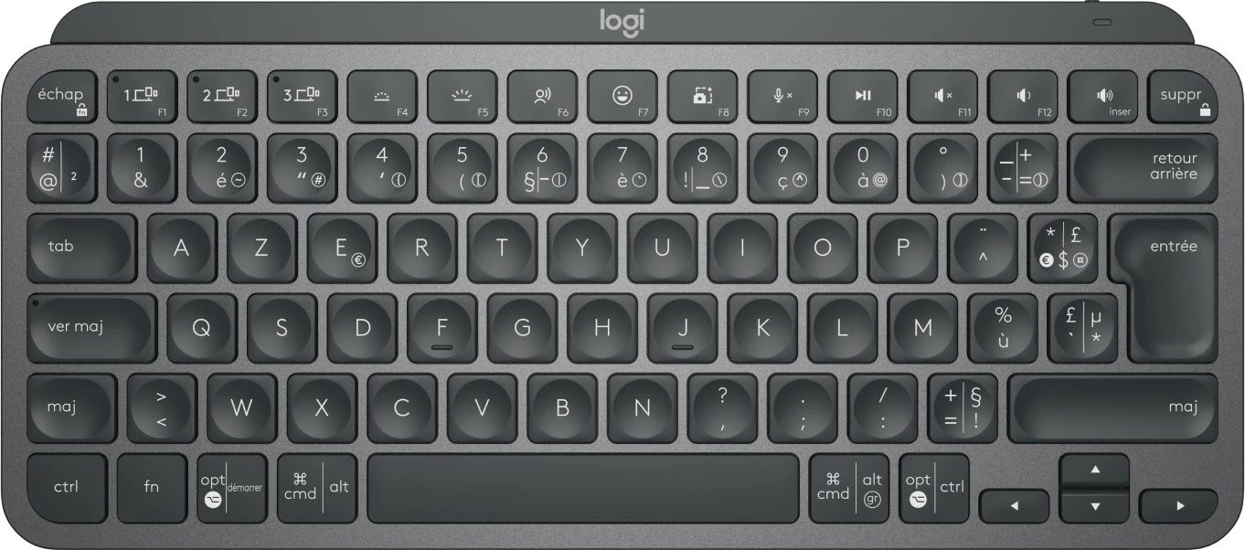 Tastierë mini Logitech MX Keys Mini for Business, wireless, AZERTY, ndriçim LED, USB Type-C