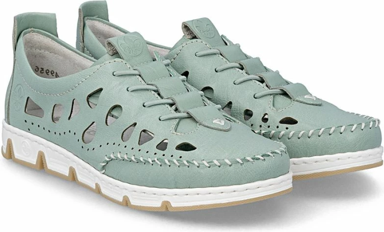 Këpucë të ulëta femra Rieker 49956-52, të gjelbra