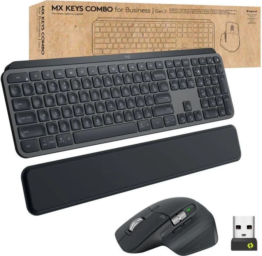 Set Tastierë dhe Maus Logitech MX Keys Gen 2, wireless, QWERTZ, hiri