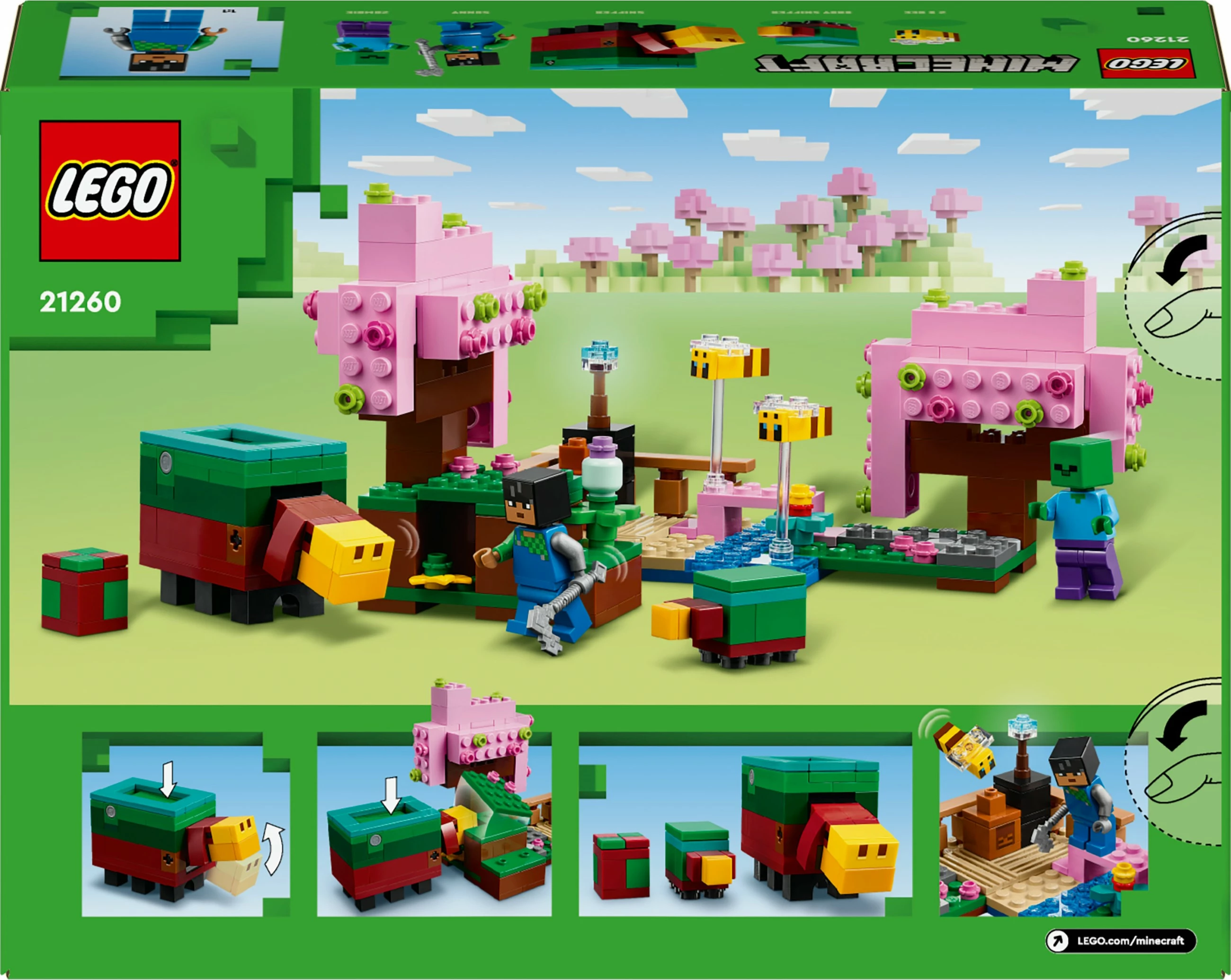 Set ndërtimi LEGO Minecraft 21260, 304 pjesë, multikolor