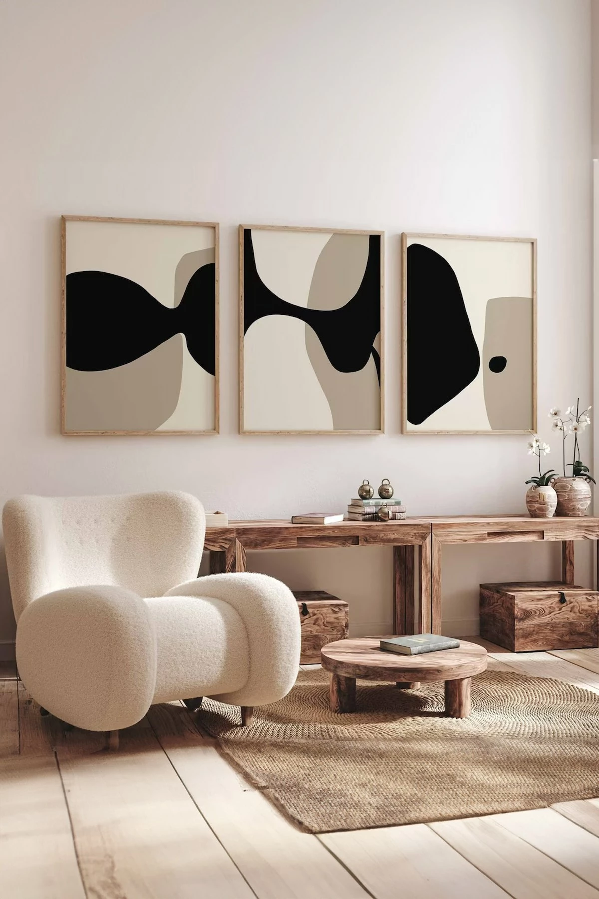 Pikturë dekorative me kornizë (3 copë), Wallity, Artsycllct35