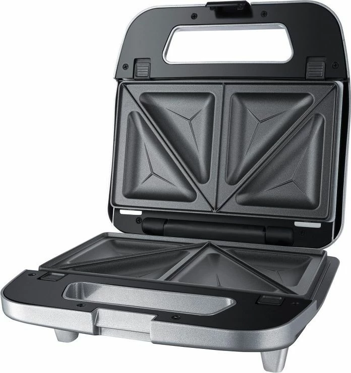 Toster 2n1 Tefal SW7011 850 W, pllaka sanduiçi trekëndësh & waffle, bardhë, set 2 pllaka