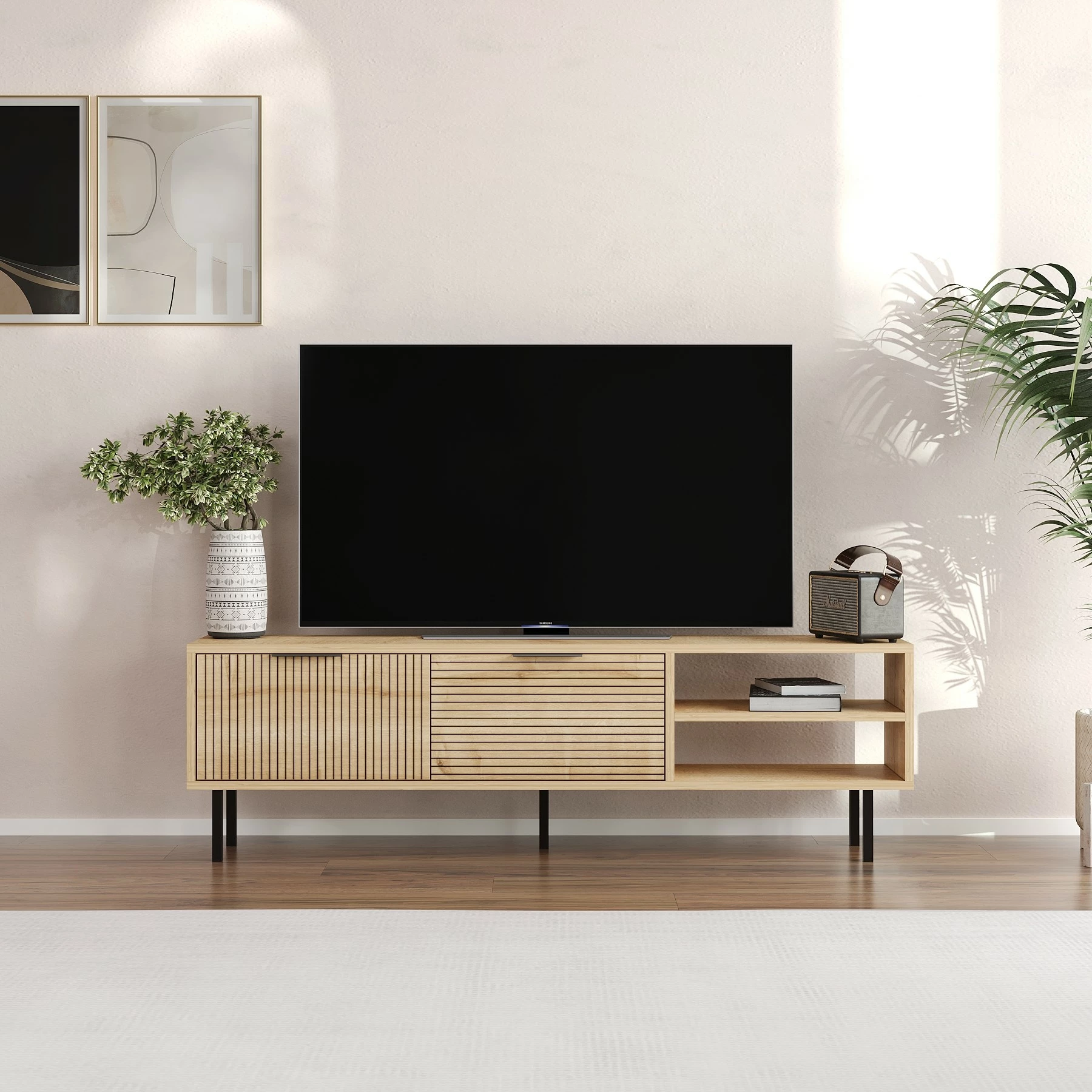Komodë TV Skye Decor, ngjyrë lis safir, Venus
