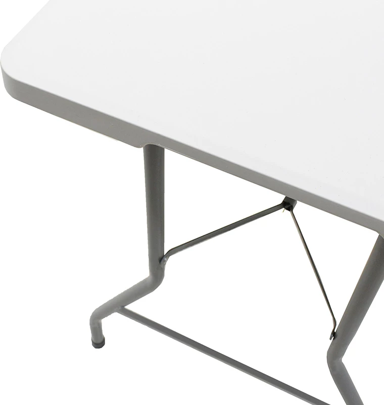 Tavolinë palosëse Rodeo, valixhe, e bardhë, 240x76x74cm