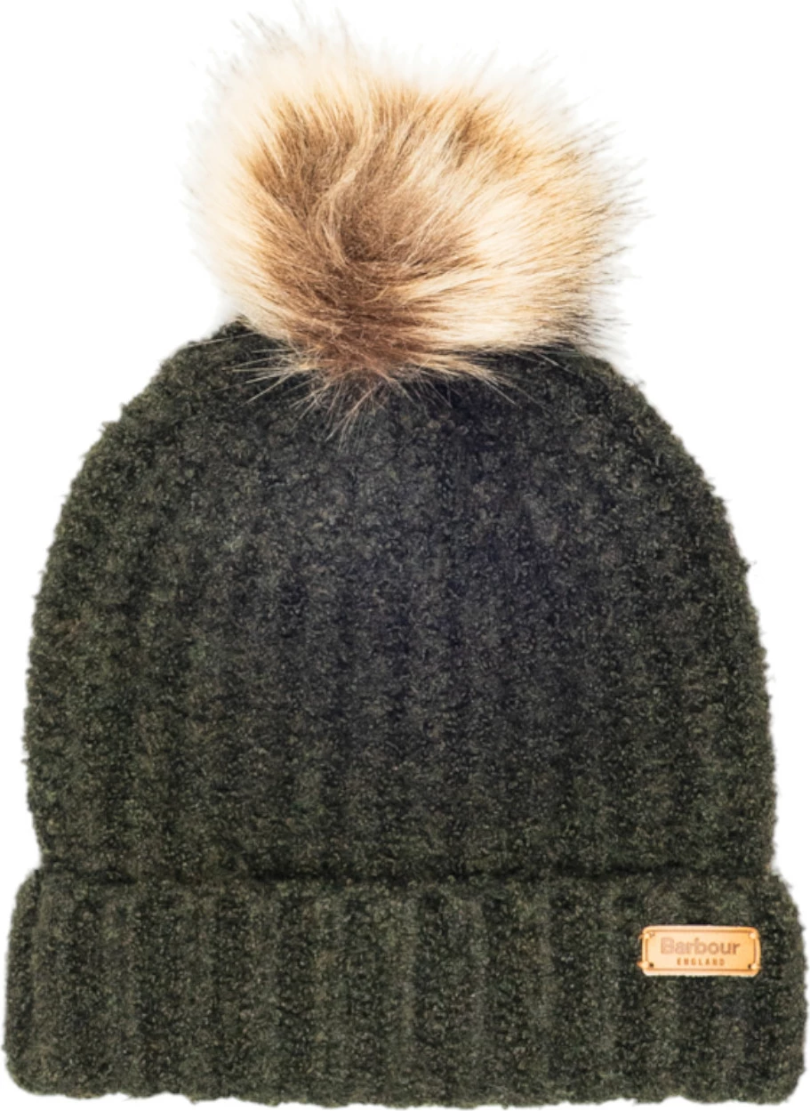 Set kapelë beanie dhe shall për femra Barbour SALTBURN LGS0077, i gjelbër i errët