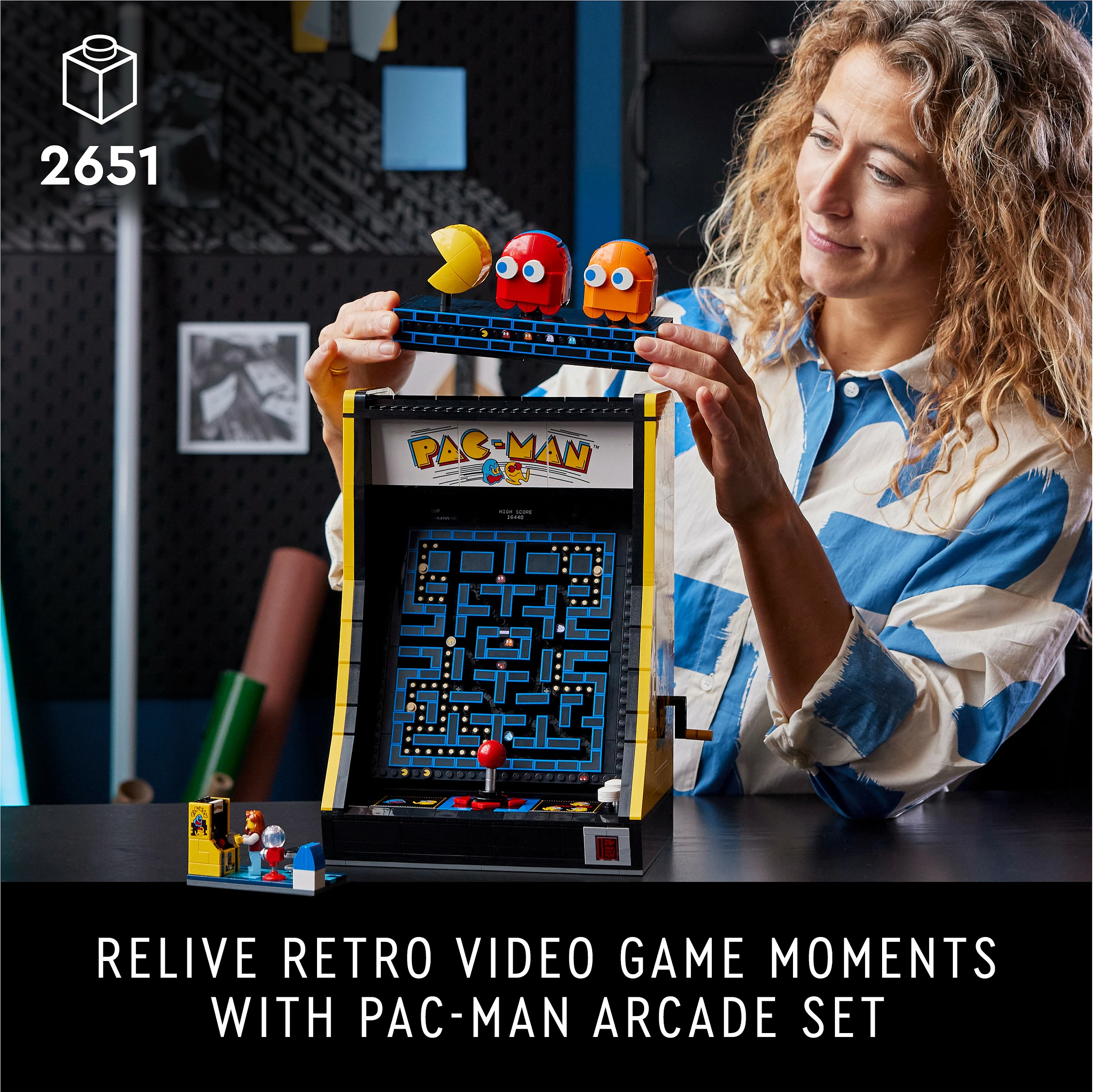 Set ndërtimi LEGO Icons PAC-MAN Arcade 10323, 2651 pjesë, multikolor