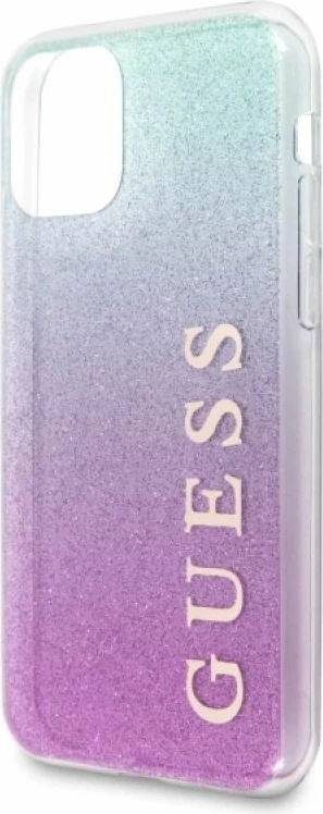 Kapak telefoni Guess GUHCN58PCUGLPBL për iPhone 11 Pro, rozë/kaltër