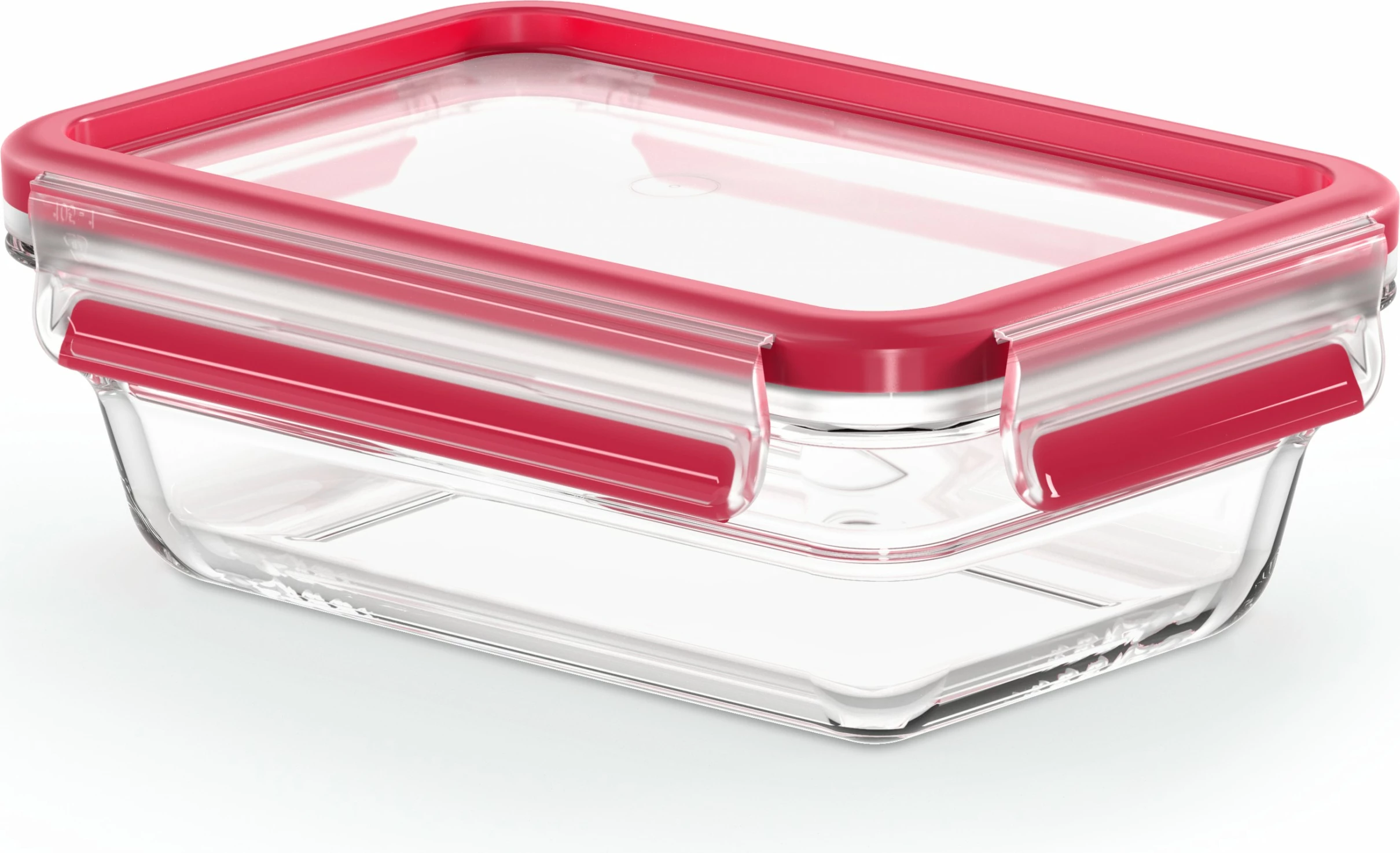 Enë qelqi Emsa Clip & Close N10406 0.7L, e kuqe