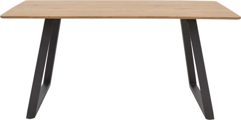 Tavolinë Winor, ngjyrë natyrale, këmbë metalike të zeza, 140x80x75cm