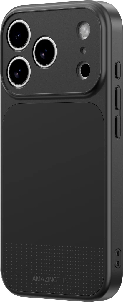Mbështjellës AmazingThing Minimal Mag Full Cover për iPhone 17 Pro me MagSafe, nanotitanium, rezistencë rënie 3 m, i zi