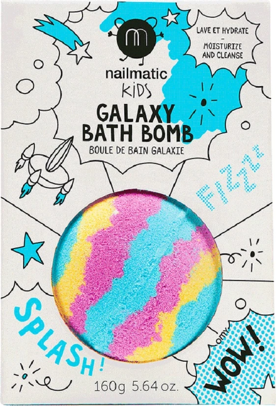 Bombë për banjë për fëmijë Nailmatic Galaxy, aromë boronice, 160g