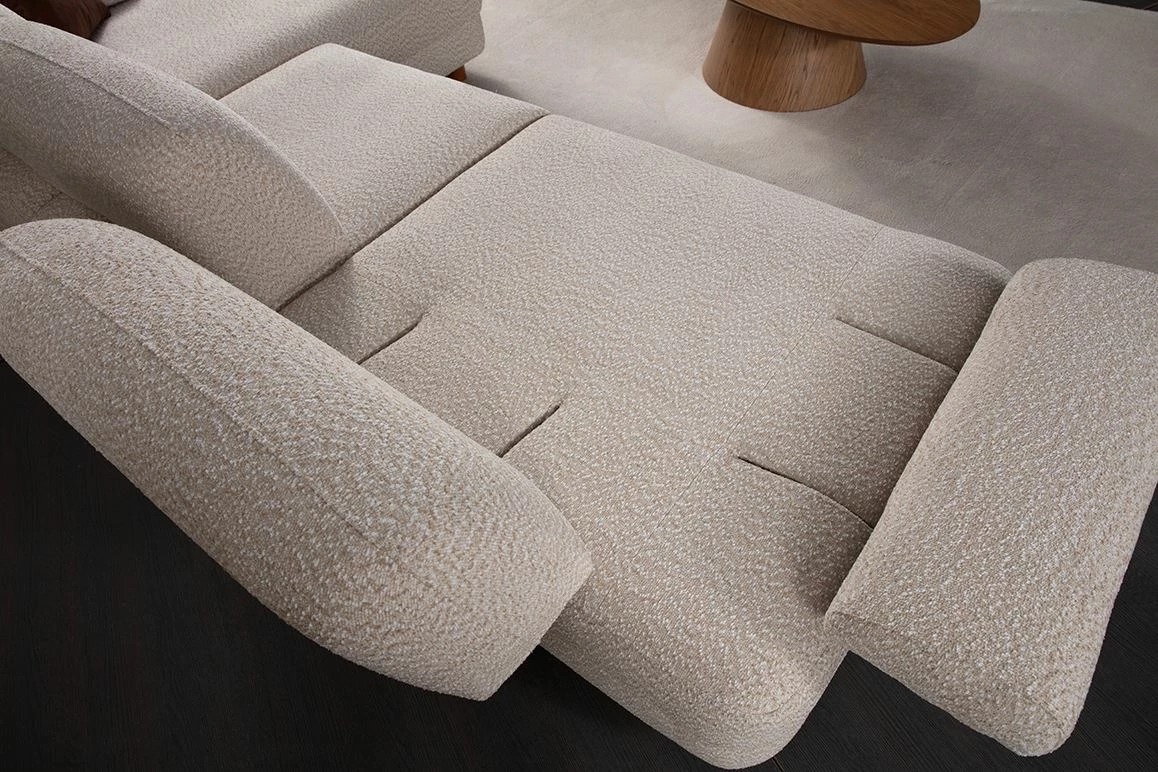 Kënd divani-krevat Atelier del Sofa, Nice L kënd djathtas, krem