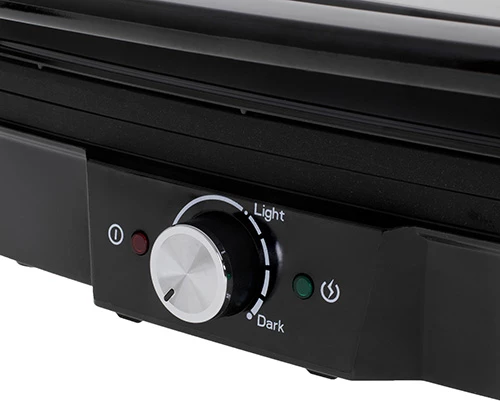Grill elektrik tavoline, Camry, CR 3053, 180° hapje, pllaka jo-ngjitëse 28x23 cm, termostat, 2000W (max 2500W), zi-argjendt 7