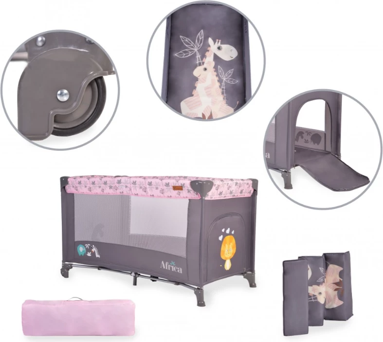 Shtrat portativ-palosës AFRICA, rozë