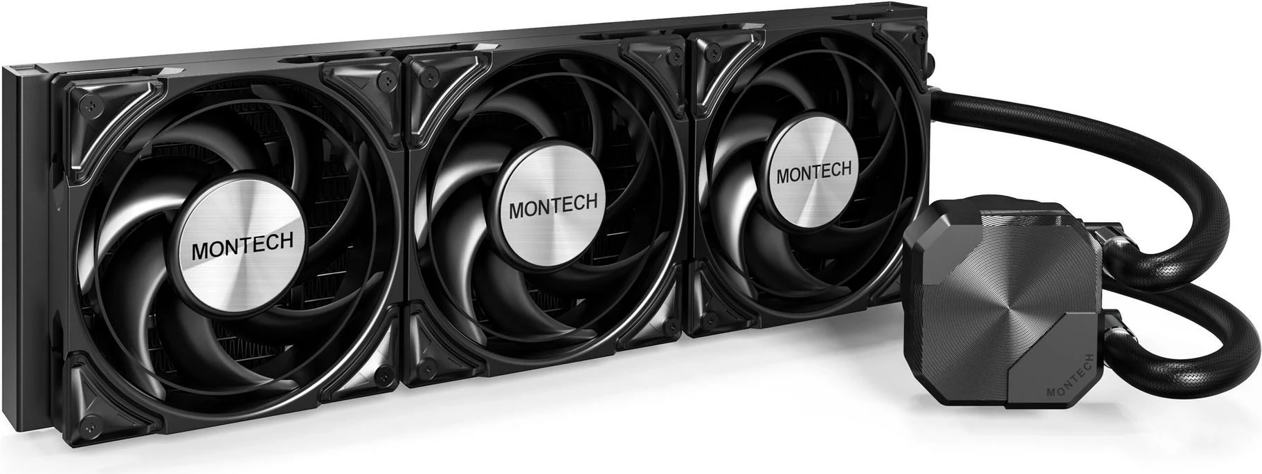 Ftohës uji AIO për CPU Montech HyperFlow Silent 360 360mm, i zi, 1 copë