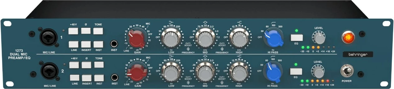 Preamplifikator mikrofoni Behringer 1273, Teal