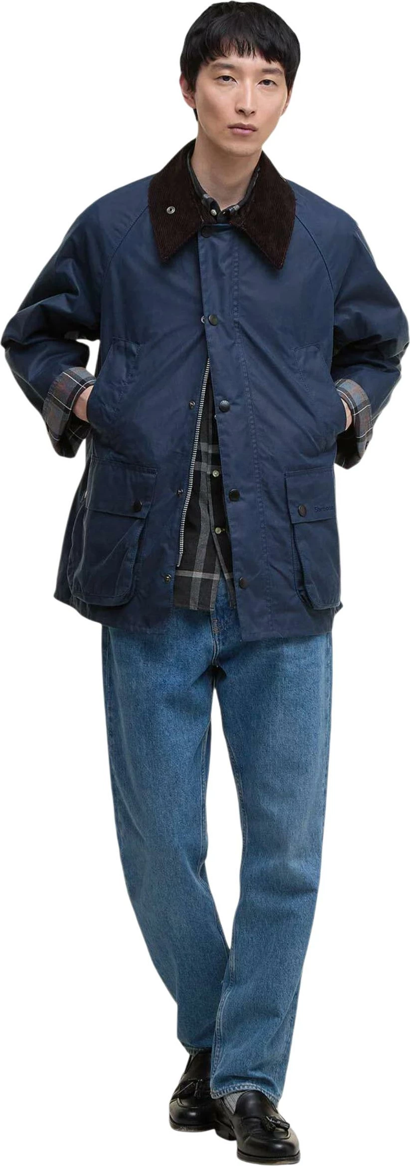Jakne për meshkuj Barbour OS Bedale Wax 262MMWX1679, blu [Madhësia: 38]