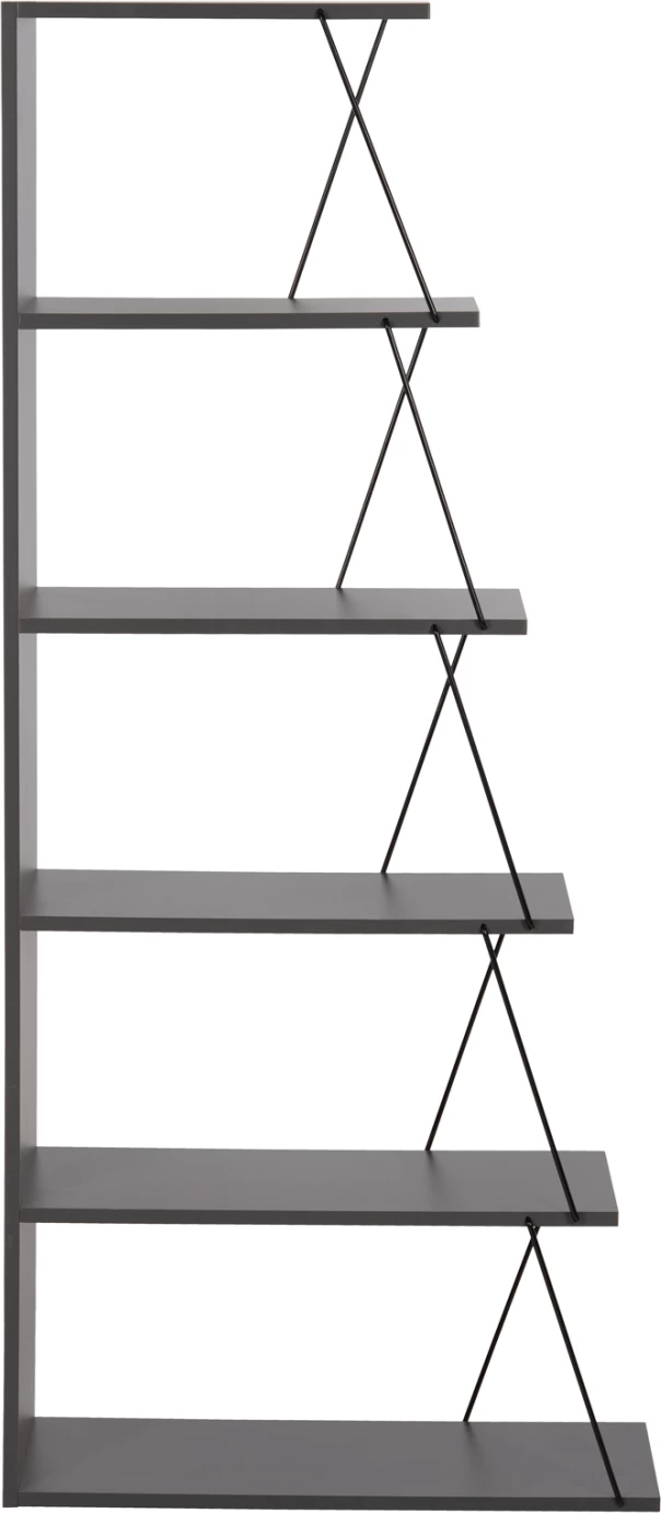 Mini Raft metalik për dokumente dhe libra, 65x22-24x146Hcm, e zezë