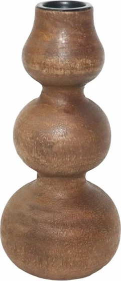 Mbajtëse qiriri SCANDI, dru natyral, 8x8x15cm