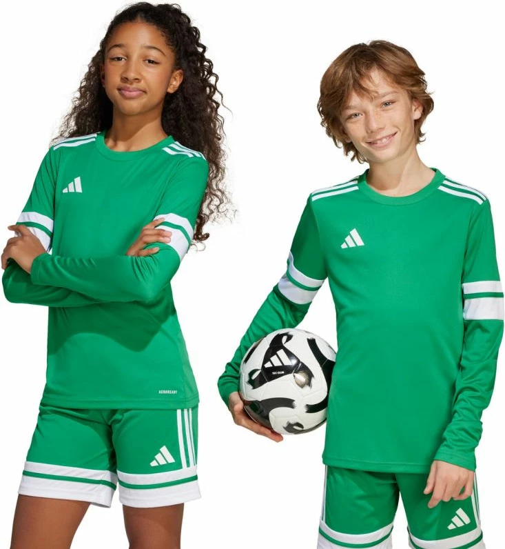 Fanellë me mëngë të gjata për fëmijë adidas, e gjelbër