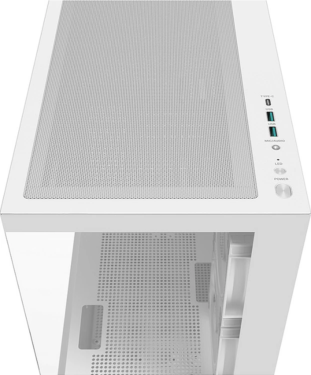 Kasë DeepCool CG380 3F WH, Midi Tower, ITX/micro ATX, xham i temperuar, RGB, e bardhë
