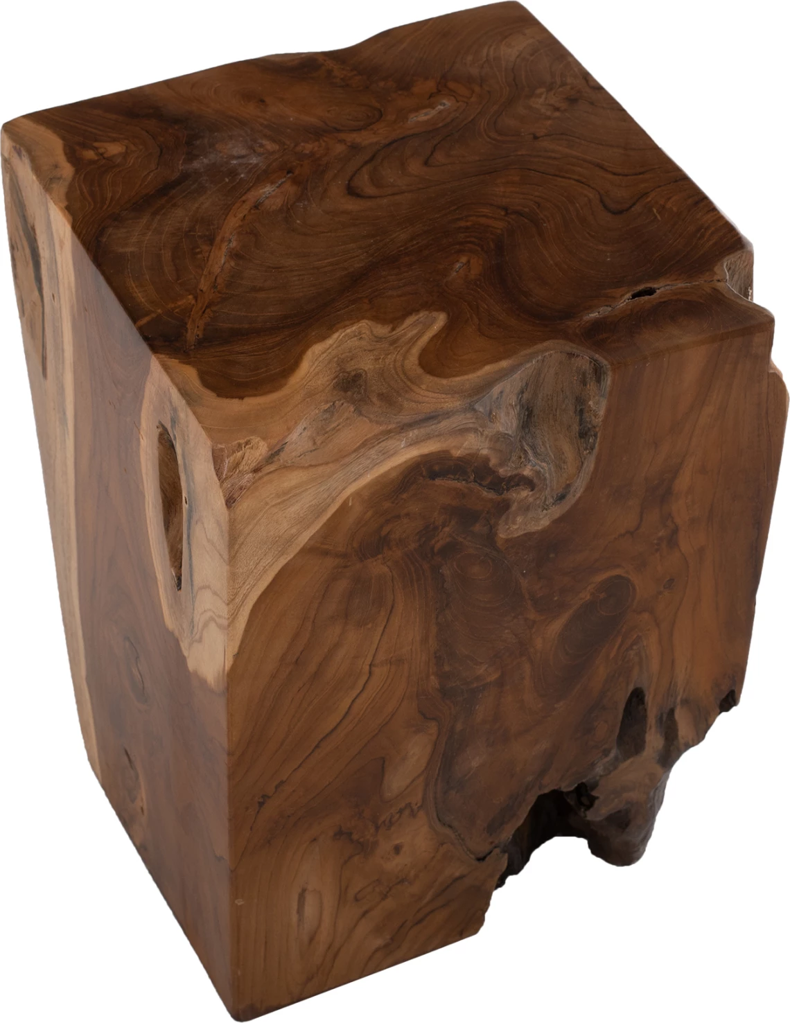 Karrige për bar FH7721 katrore, dru teak natyral, 30x30x40H