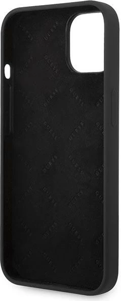 Mbështjellës Guess GUHCP14MSLTGK për iPhone 14 Plus 6.7", silikon, i zi