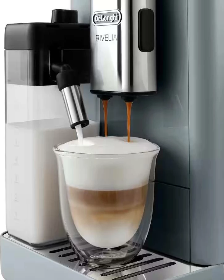 makinë kafeje DeLonghi Rivelia EXAM440.55.G 19 bar, ekran TFT me ngjyra 3.5", Bean Switch, LatteCrema Hot, Pebble Blue