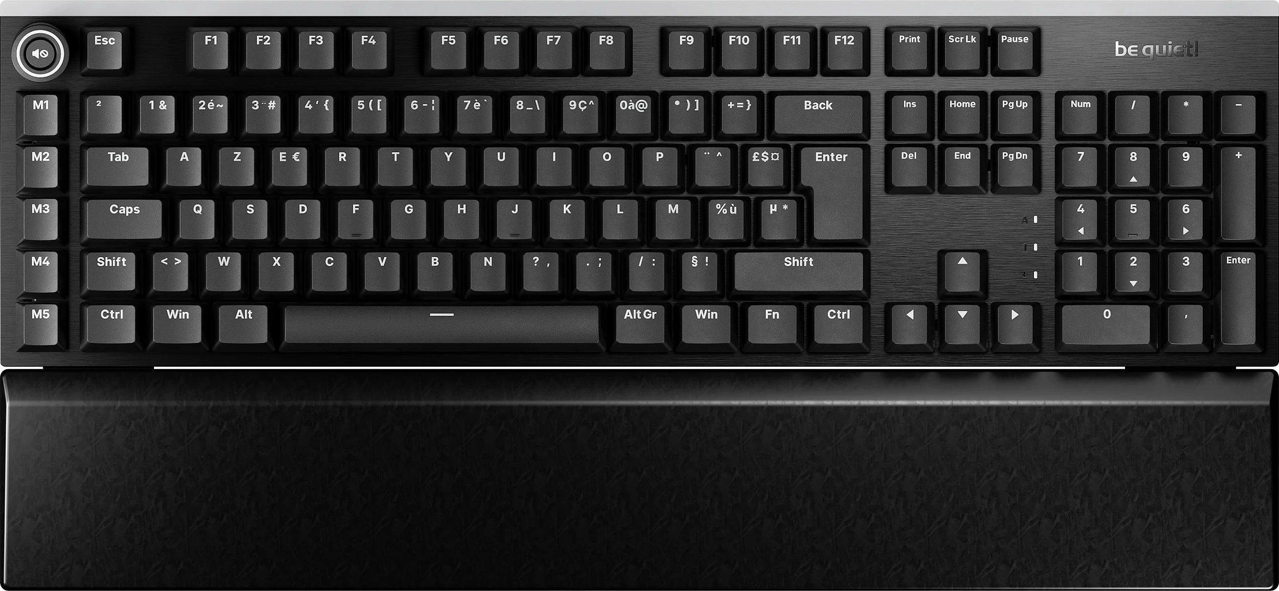 Tastierë mekanike be quiet! Light Mount Silent Tactile, Full-size 100%, AZERTY FR ISO, RGB, USB, e zezë