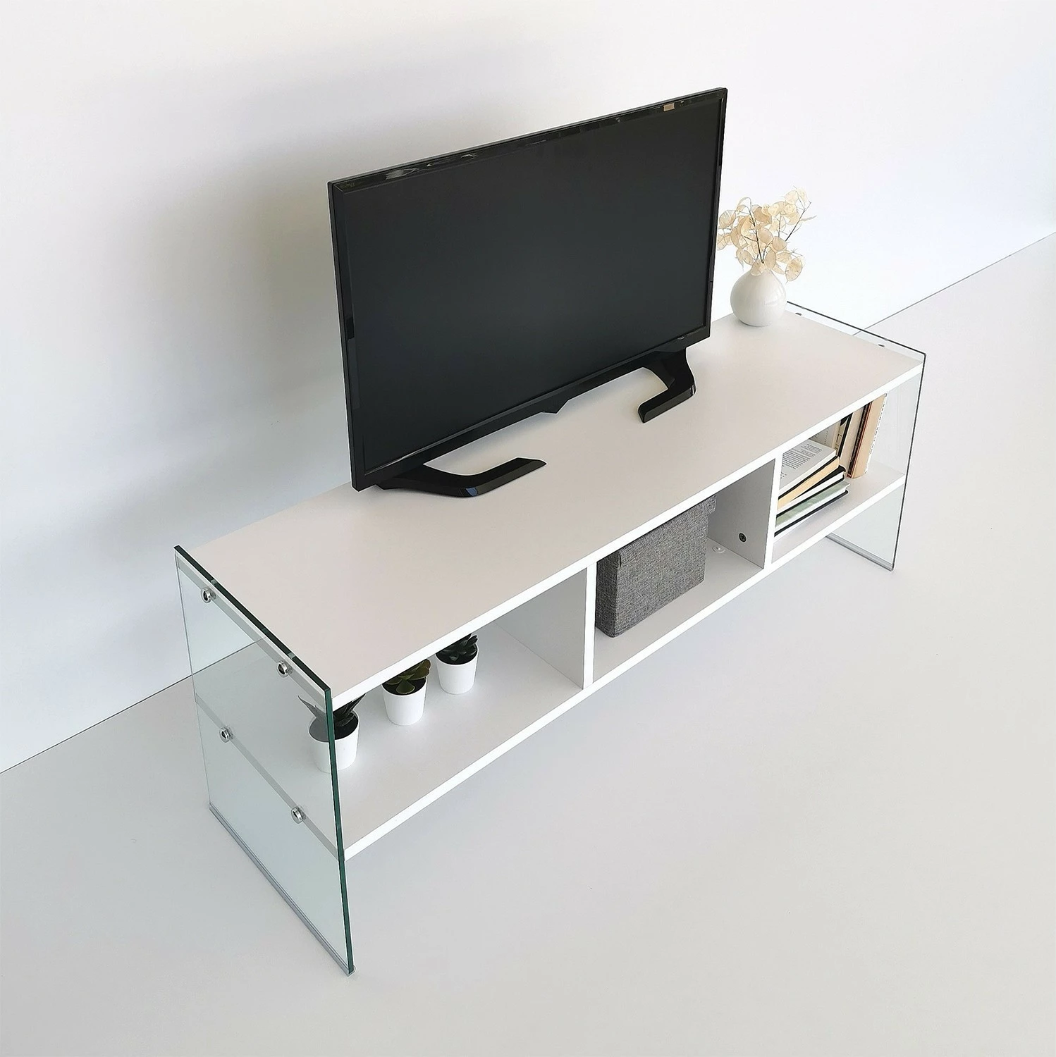 Komodë TV Hanah Home, TV400, ngjyrë e bardhë