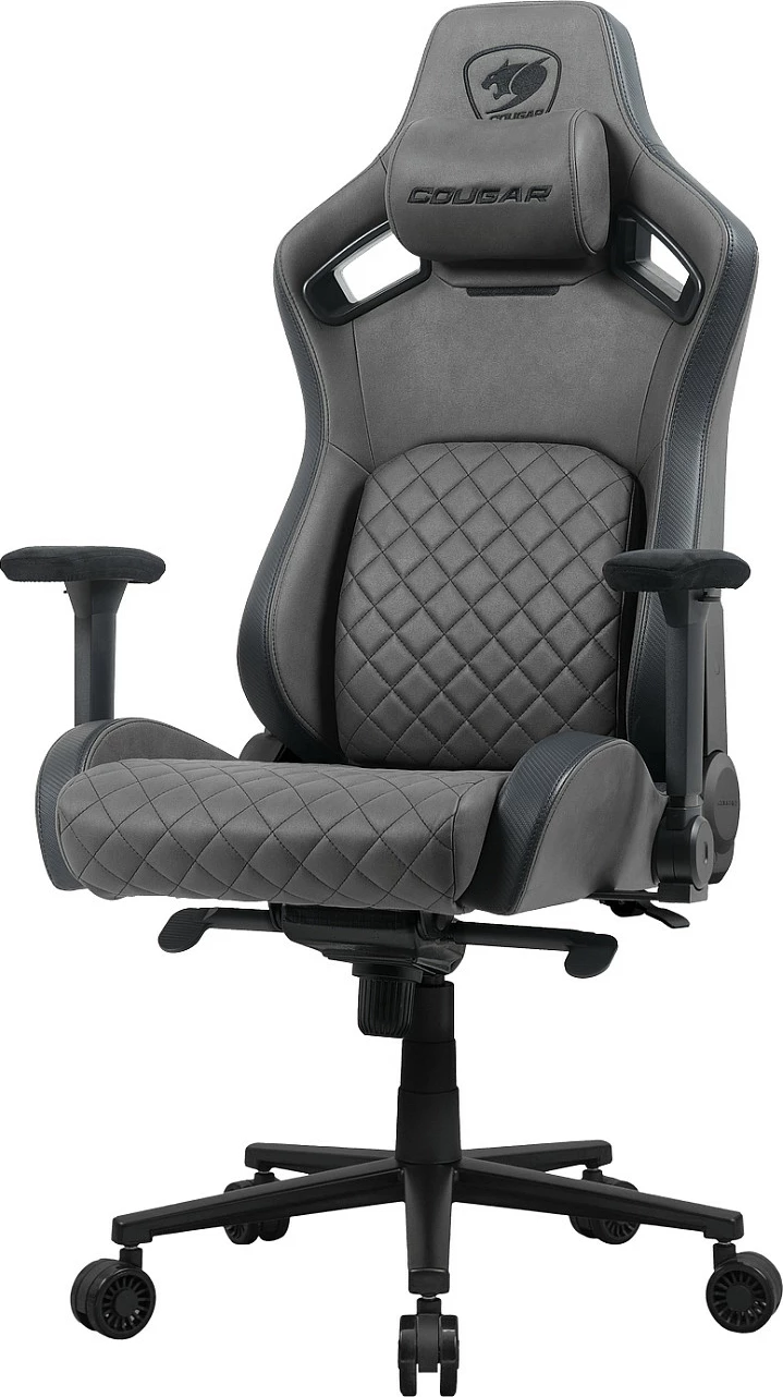 Karrige gaming Cougar Defensor S Jet Gray F, 150 kg, 4D armrests, pëlhurë, gri/zezë