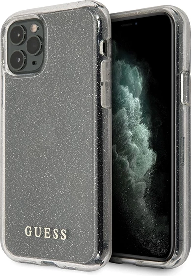 Mbështjellës Guess GUHCN58PCGLSI për iPhone 11 Pro, Glitter, argjend