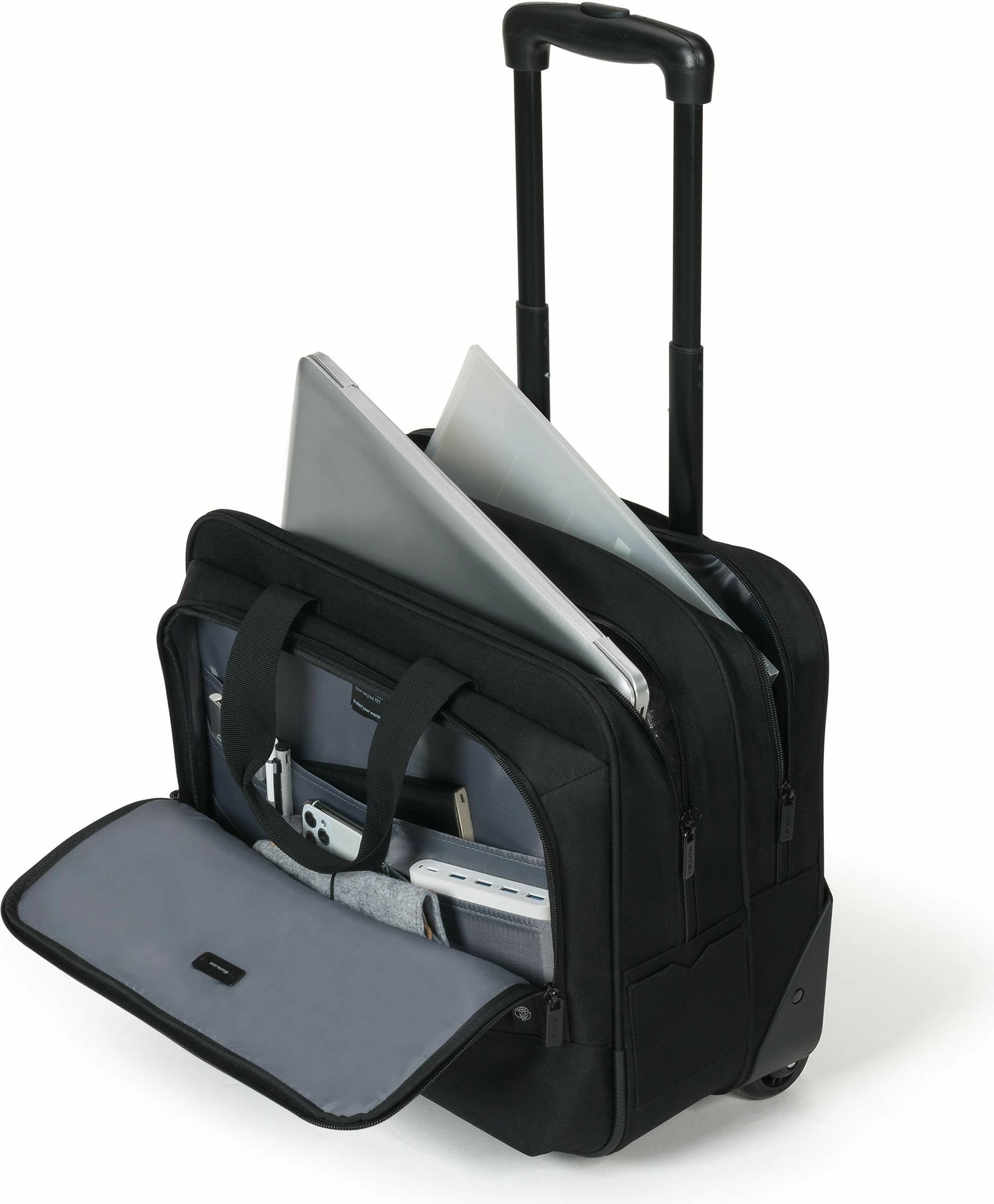 Çantë laptopi me rrota DICOTA Eco Top Traveller BASE 13-16, e zezë
