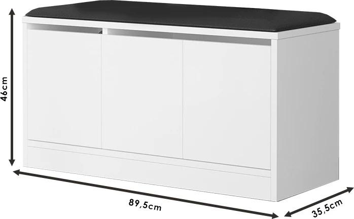 Mobilje hyrëse Firefly e bardhë 89.5x35.5x46cm