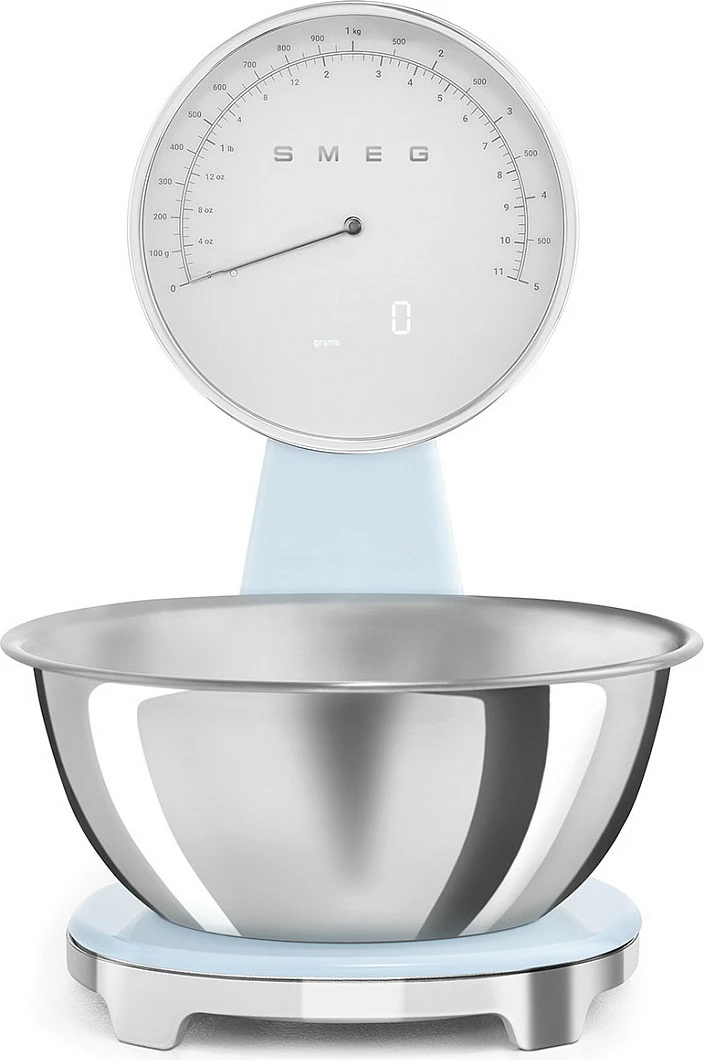 Peshore kuzhine Smeg 50's Style, me enë inox, pastel blu