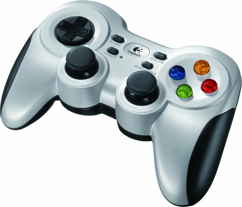 Gamepad Logitech F710 wireless USB, 12 butona programmabil, argjendt/zi