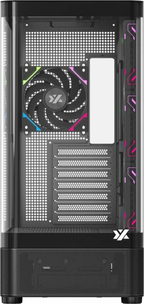 Kasë XYZ PC GEAR Quantum X-CS-QUANTUM-B Midi Tower ATX ARGB me xham të temperuar, e zezë