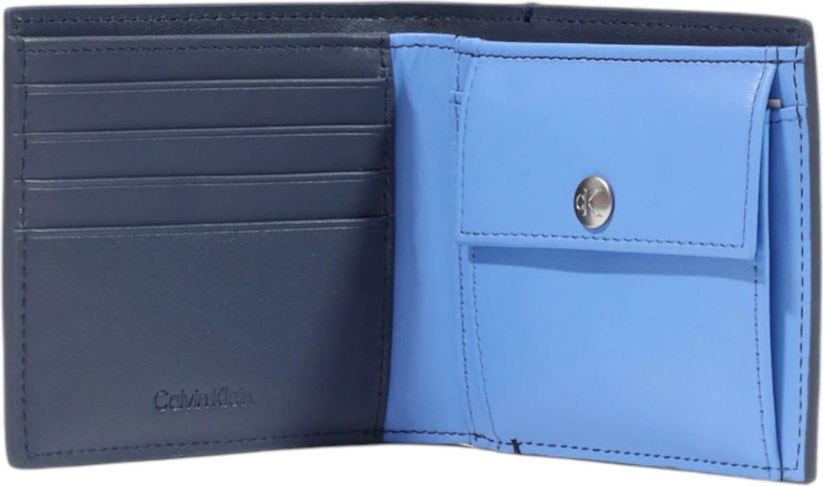 Portofol për meshkuj Calvin Klein BOLD BILLFOLD W/ COIN LV04D1156G, blu