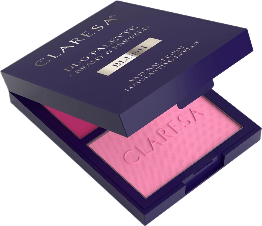 Paletë blush për femra Claresa Duo Palette Creamy & Pressed 01 Awesome Blossom 8.5g