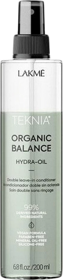 Kondicioner pa shpëlarje për femra Lakme Teknia Organic Balance Hydra-Oil Bi-Phase, 200ml
