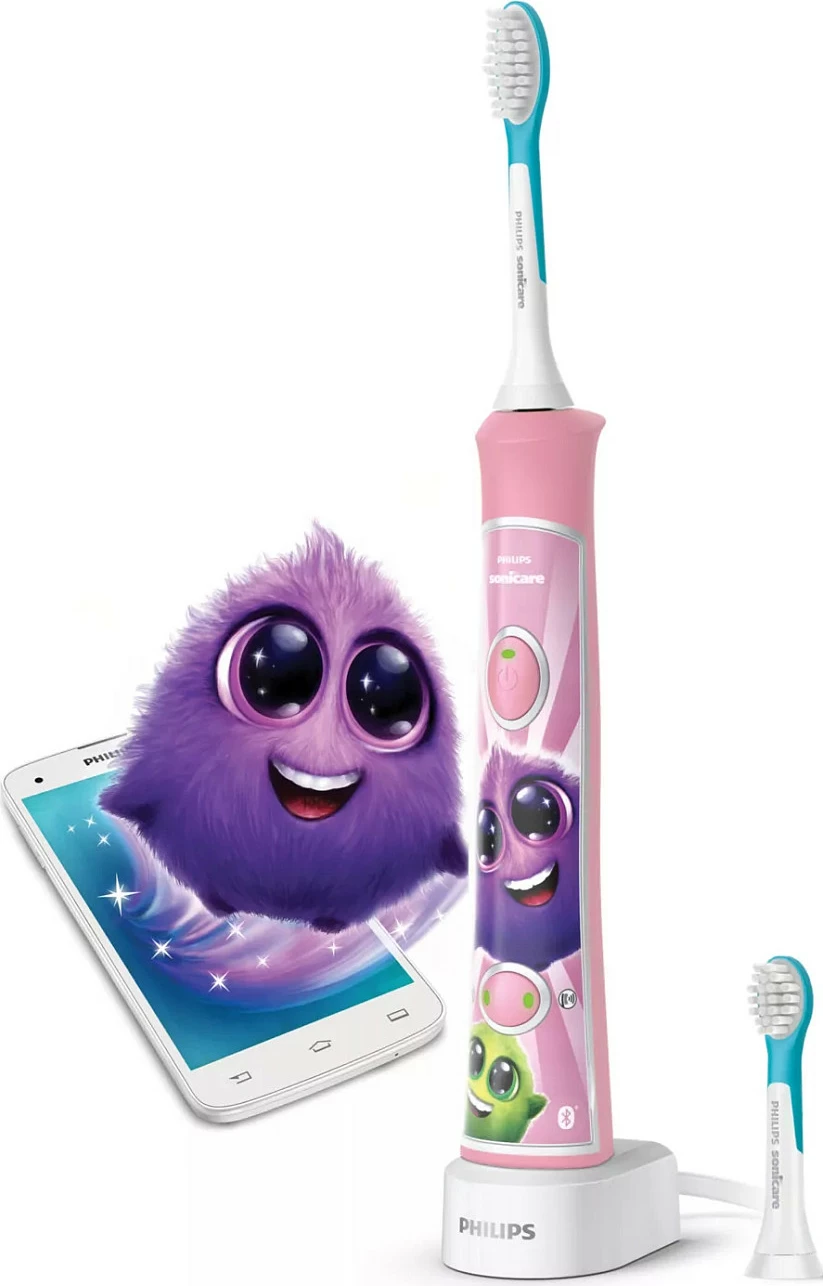 Furçë dhëmbësh elektrike Philips Sonicare For Kids HX6352, me aplikacion, rozë