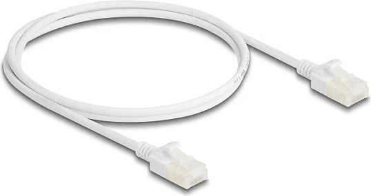 Kabllo rrjeti DeLOCK Cat6A Slim RJ45-RJ45, 1 m, 10 Gbps, e bardhë