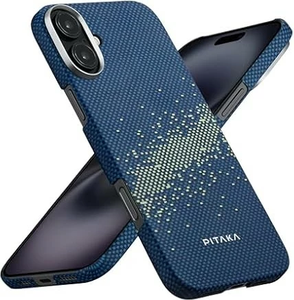 Mbështjellës Pitaka KI1602MYG për iPhone 16 Plus, me MagSafe, blu 5