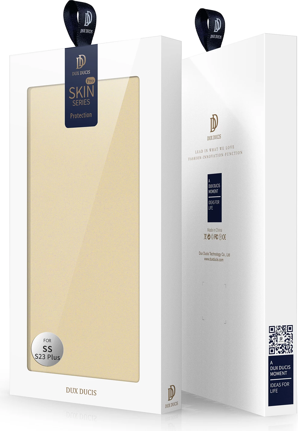 Mbështjellës Dux Ducis Skin Pro për Samsung Galaxy S23+, me xhep kartelash, funksion stand, ari