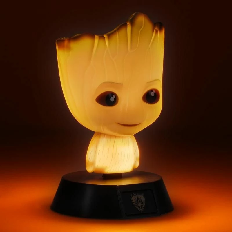 Lampë tavoline Paladone Marvel Groot Icon 12 cm, me bateri 2x AAA, kafe/zezë