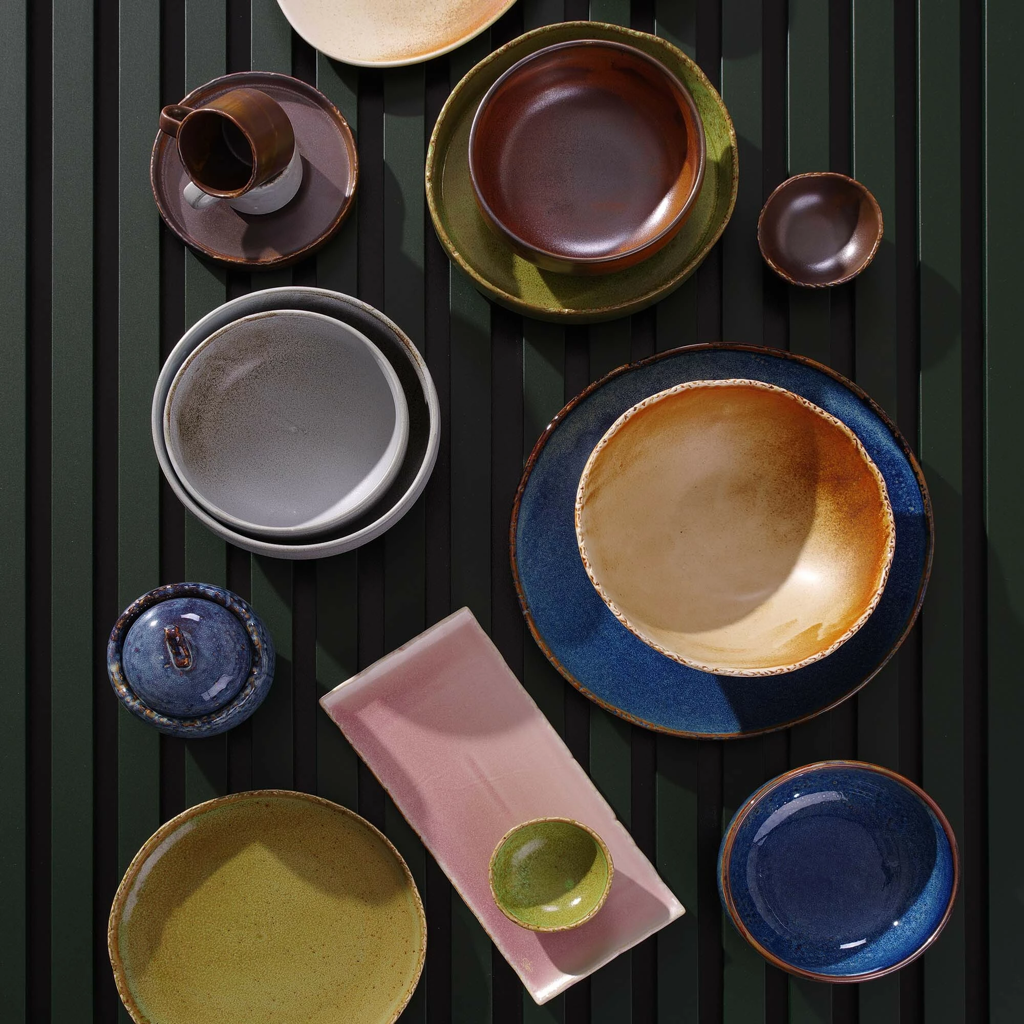 Sheqerore Fine Dine Eminence 400 ml Ø105 x H110 mm, blu, set 3 copë