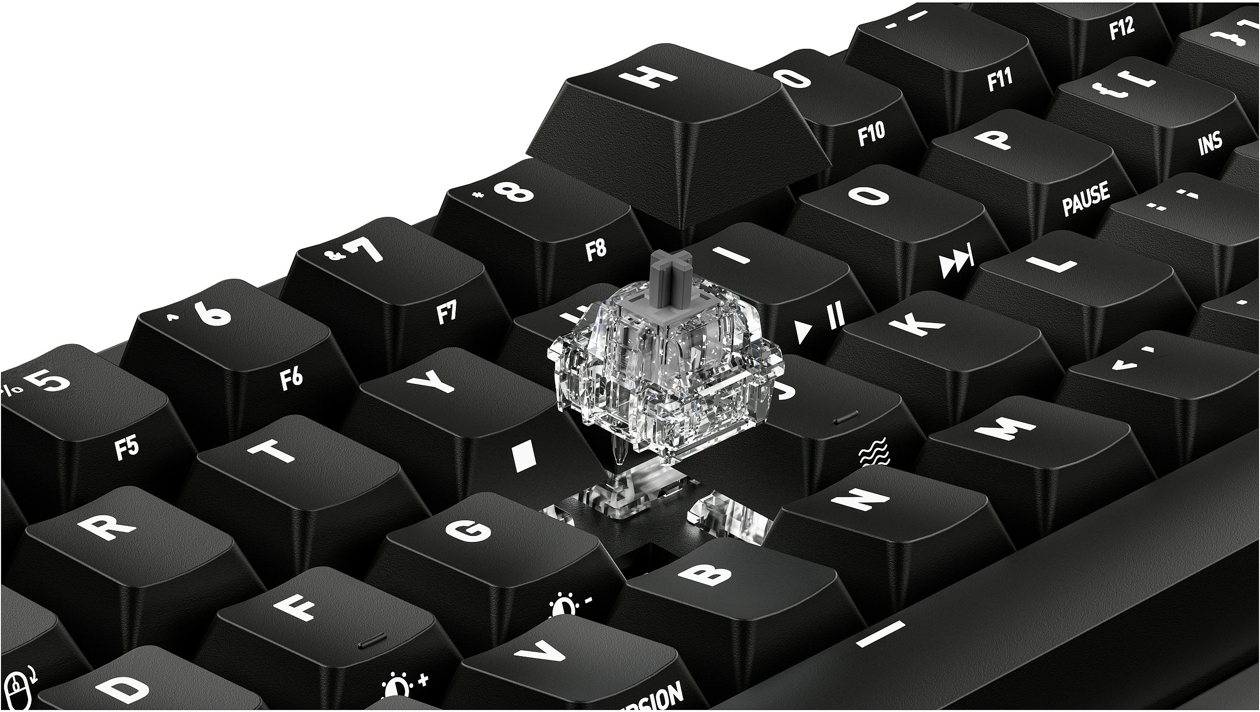 Tastierë Cherry K5 PRO TMR, 65%, USB, RGB, Hot-swap, AZERTY (FR), Zi/Portokalli