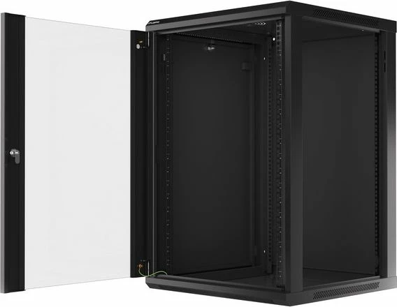Kabinet rack i varur 19\" Lanberg WF01-6618-10B 18U 600x600x907 mm 60 kg, i zi