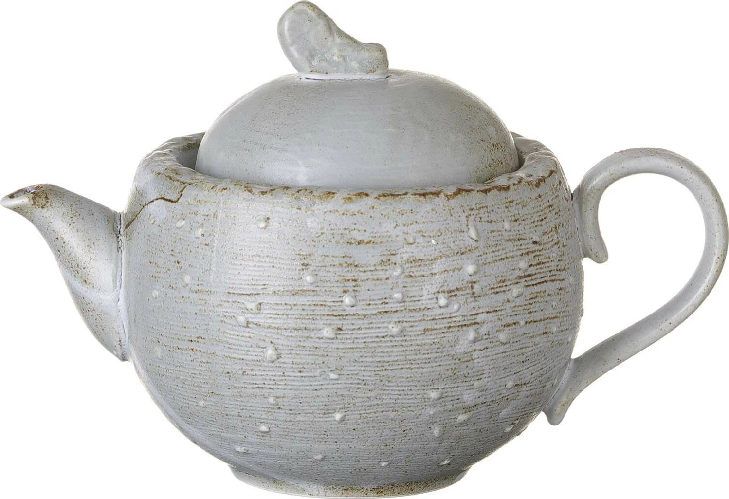 Çajnik Fine Dine Stark 500 ml, porcelan i vitrifykuar, gri, set 3 copë